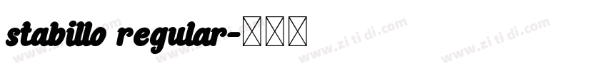 stabillo regular字体转换